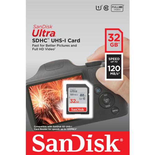 SANDISK 32GB 120mb/s SD CARD